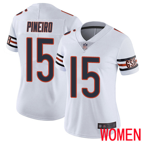 Chicago Bears Limited White Women Eddy Pineiro Road Jersey NFL Football #15 Vapor Untouchable->youth nfl jersey->Youth Jersey